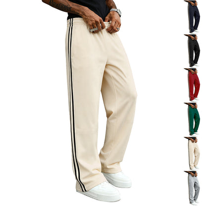 Herren Freizeithose Sportlich Mit Streifen Modern