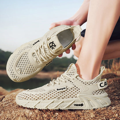 Damen Sneaker Atmungsaktiv Bequem Mesh Laufschuhe Sportlich