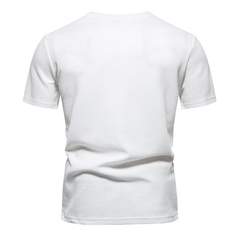 Herren Kurzarmshirt Strukturmuster Modern Trendy
