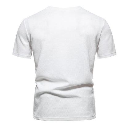 Herren Kurzarmshirt Strukturmuster Modern Trendy