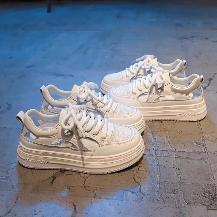 Damen Plattform Sneaker atmungsaktiv Trendig Hoch