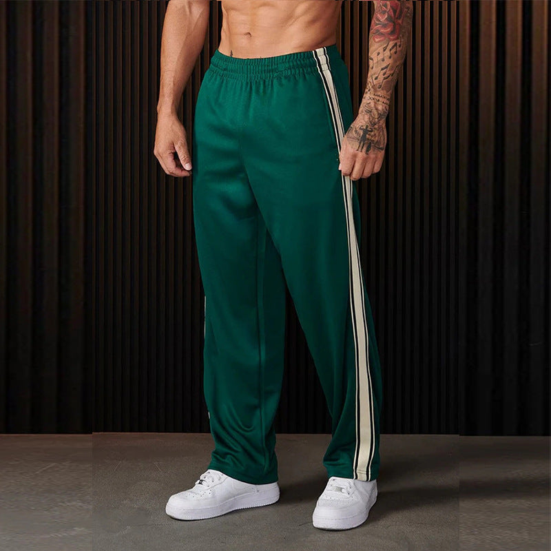 Herren Trainingshose Sportlich mit Streifen Schwarz