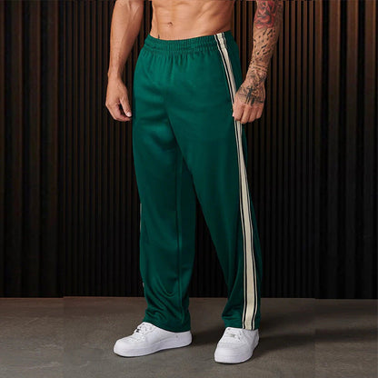 Herren Trainingshose Sportlich mit Streifen Schwarz