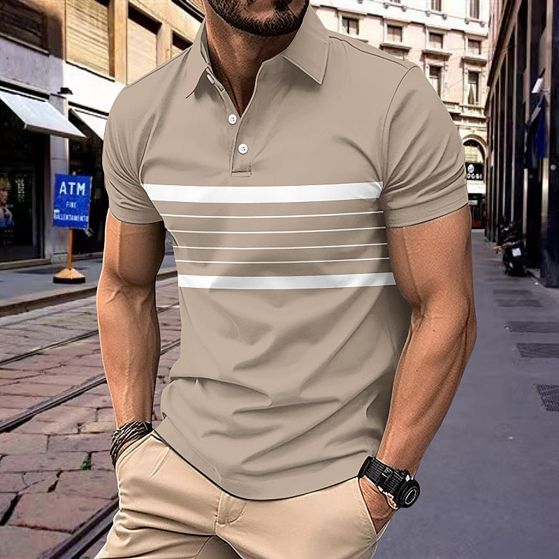 Herren Poloshirt Sportlich Streifenmuster Modern Berlin