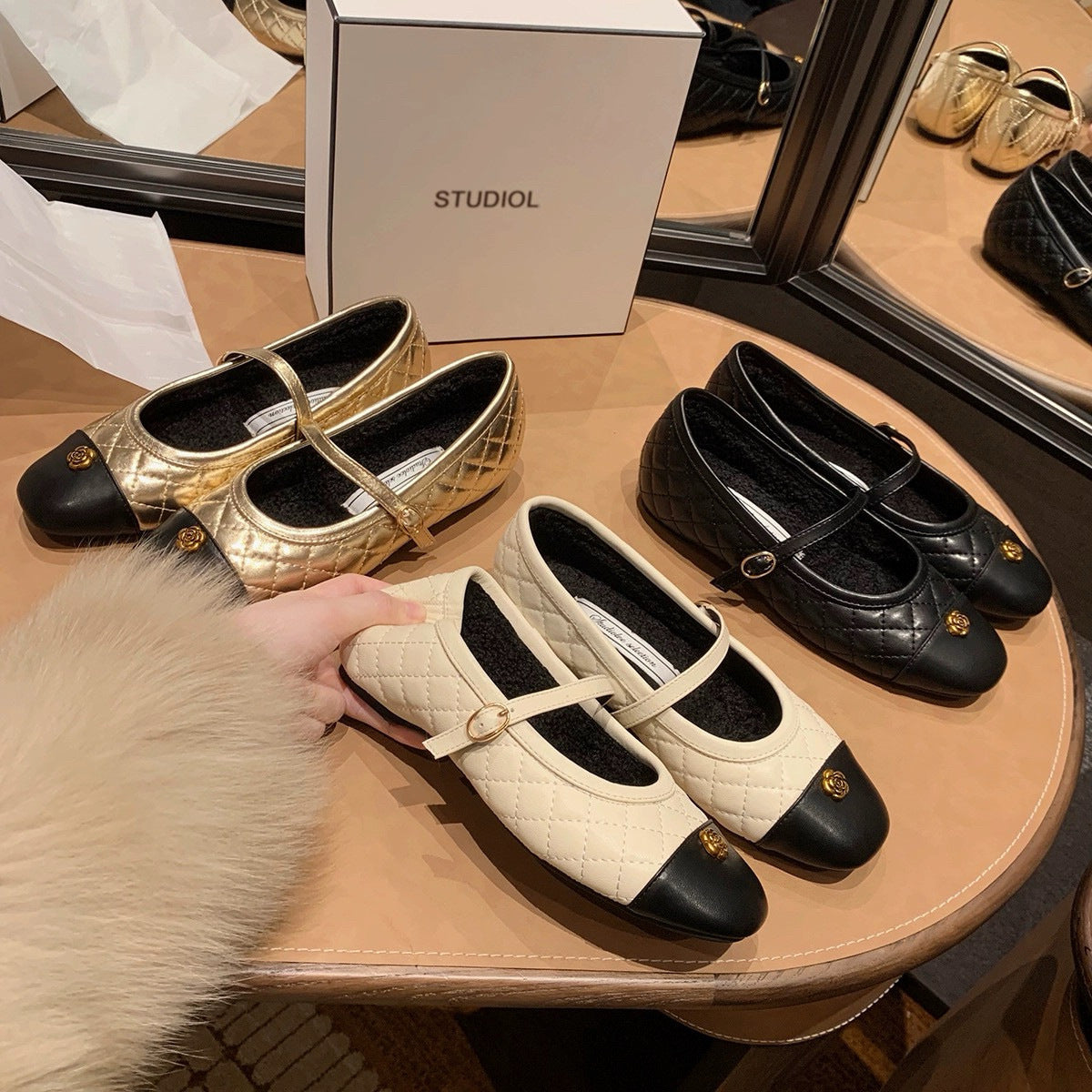 Damen Ballerinas Elegante Riemen Schuhe Trendy - BerlinGlamour