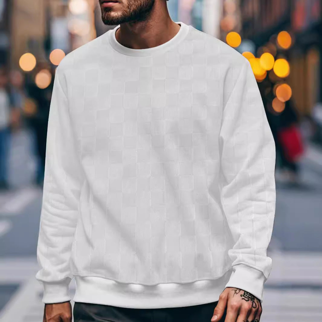 Herren Sweatshirt Modern Strukturdessin GrauUrban - BerlinGlamour