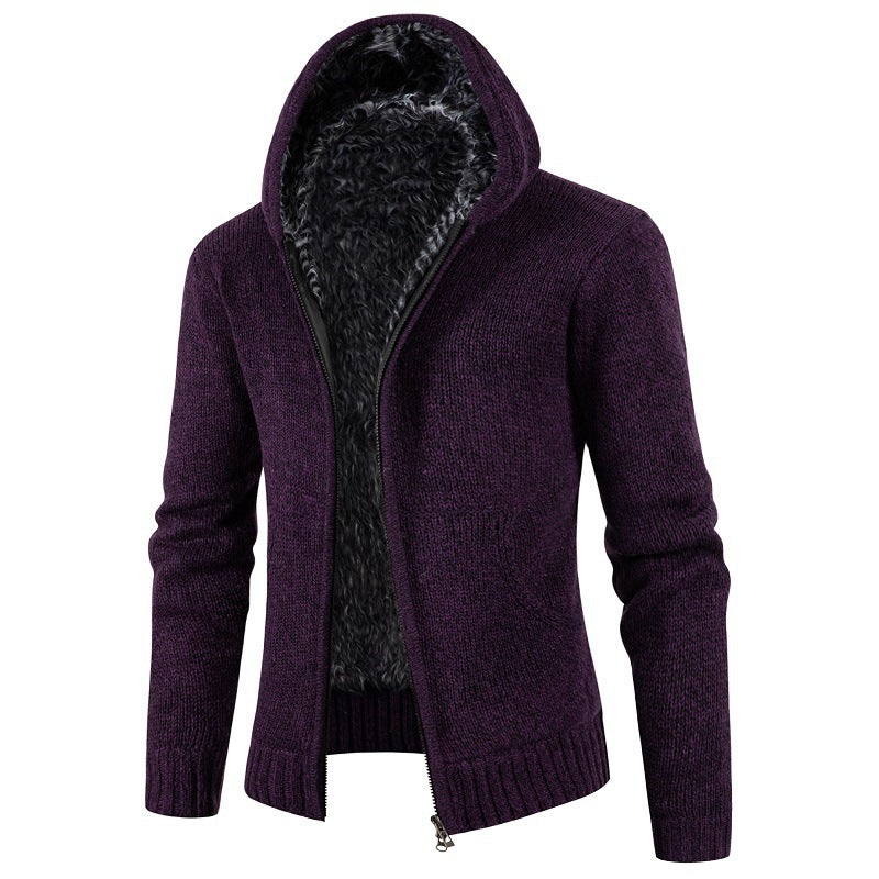 Herren Strickjacke Kuschelig Warm mit Taschen Grüne - BerlinGlamour