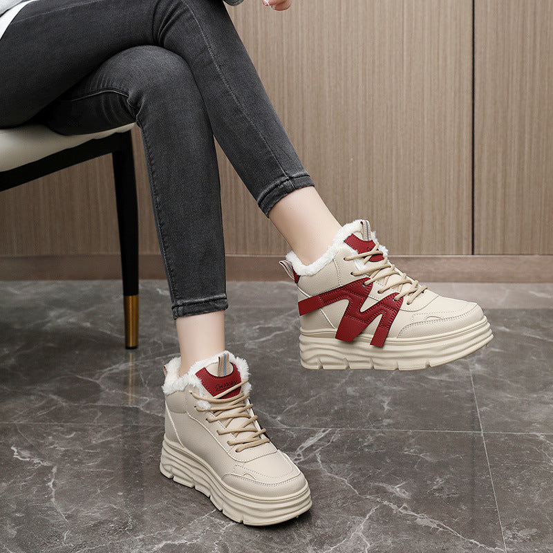 Damen Sneaker High-Top Sportlich Kuschelig Robust