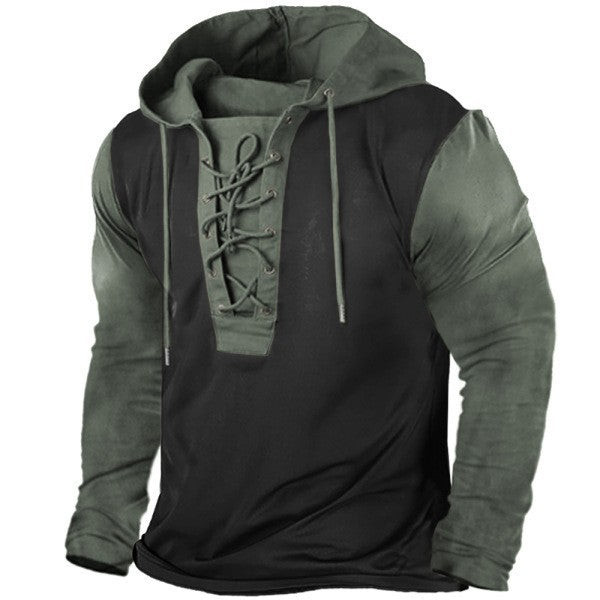 Herren-Kapuzenshirt mit innovativem Schnürdesign und lässigem Schnitt Berlin-Glamour
