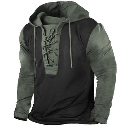 Herren-Kapuzenshirt mit innovativem Schnürdesign und lässigem Schnitt Berlin-Glamour