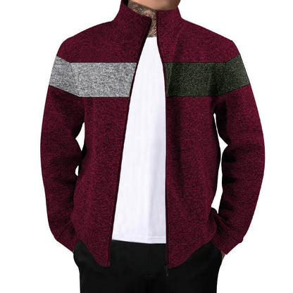 Herren Sportjacke Mit Kontraststreifen Modern
