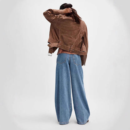 Damen Jeans Weite Bein mit hohen Taschen