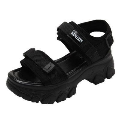 Damen Sandalen Chunky mit verstellbaren Riemen Trendy Sommer