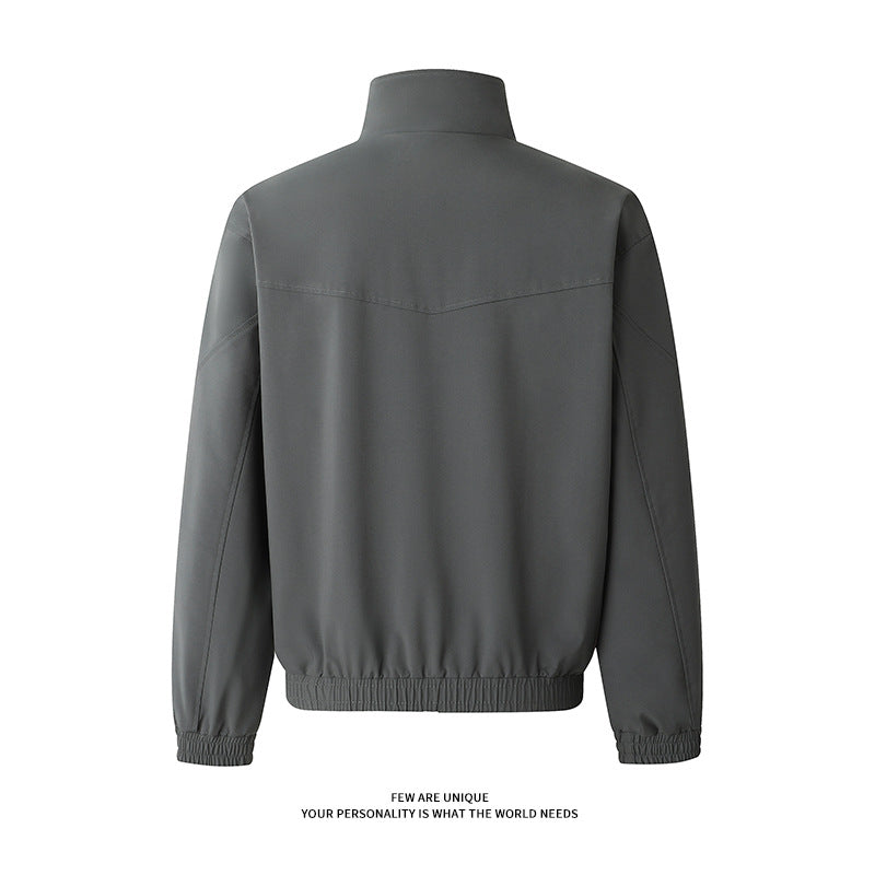Herren Freizeitjacke mit Taschen und hohem Kragen Modern