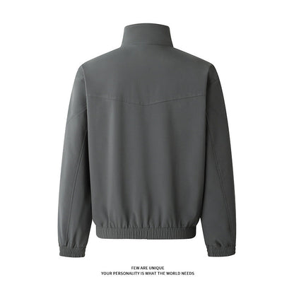 Herren Freizeitjacke mit Taschen und hohem Kragen Modern
