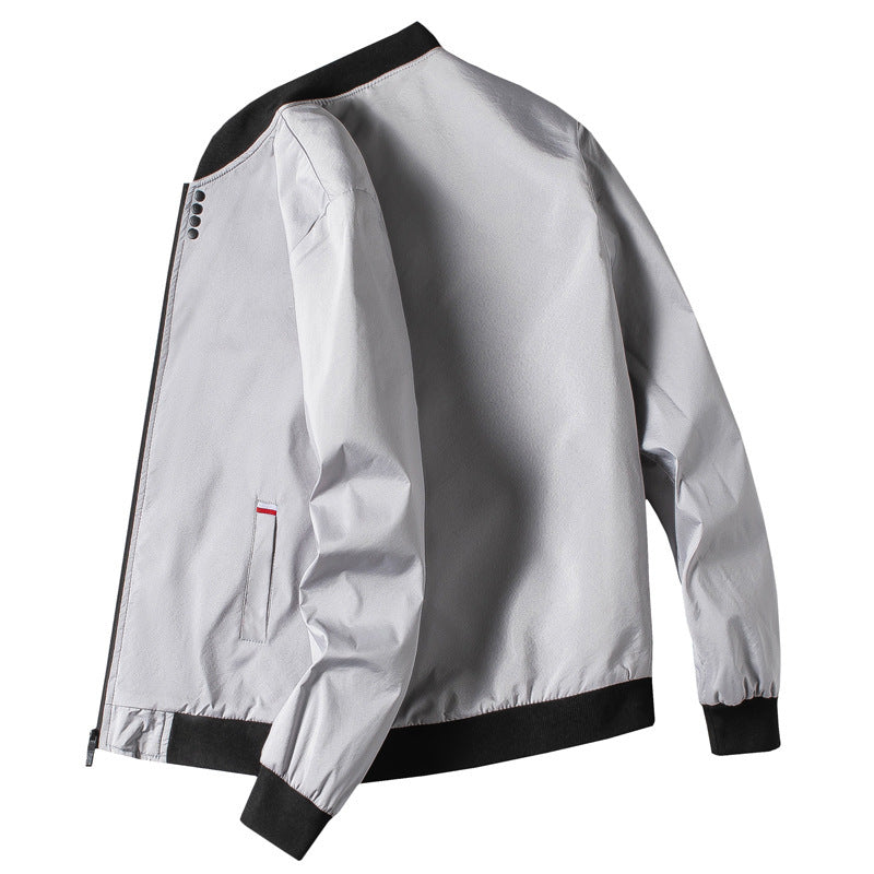 Herren Freizeitjacke Modern mit hohem Kragen und Reißverschluss