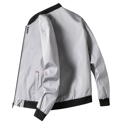 Herren Freizeitjacke Modern mit hohem Kragen und Reißverschluss