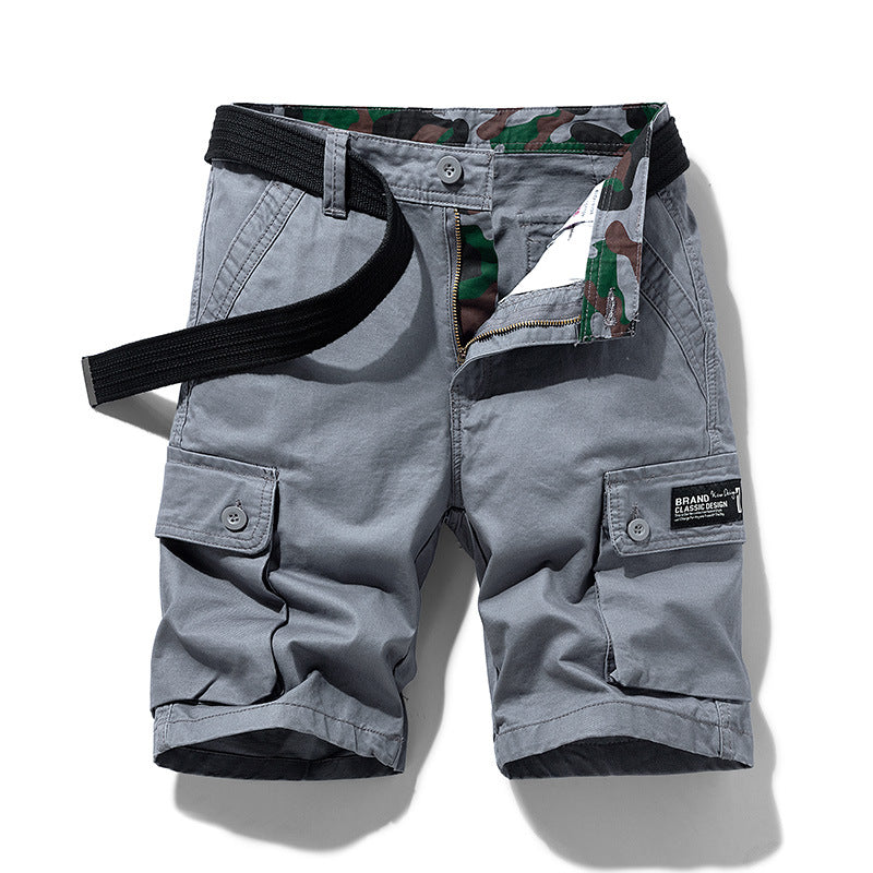 Herren Cargoshorts Bequem Vieltaschen Gürtelschlaufe