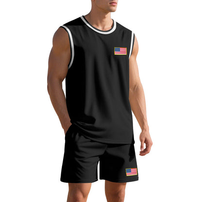 Herren Sportset Atmungsaktiv Mesh Funktionstraining