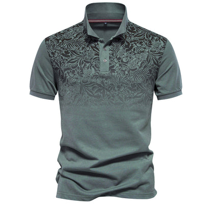 Herren Poloshirt Floral Klassisch Berlin Stil