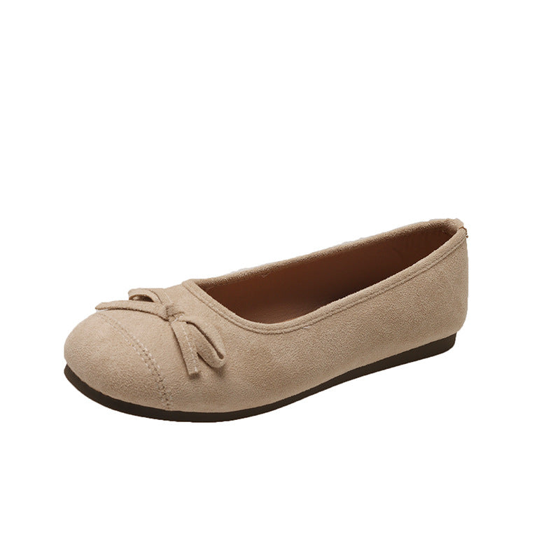 Damen Ballerina Schuhe Elegant Schleifen Detail