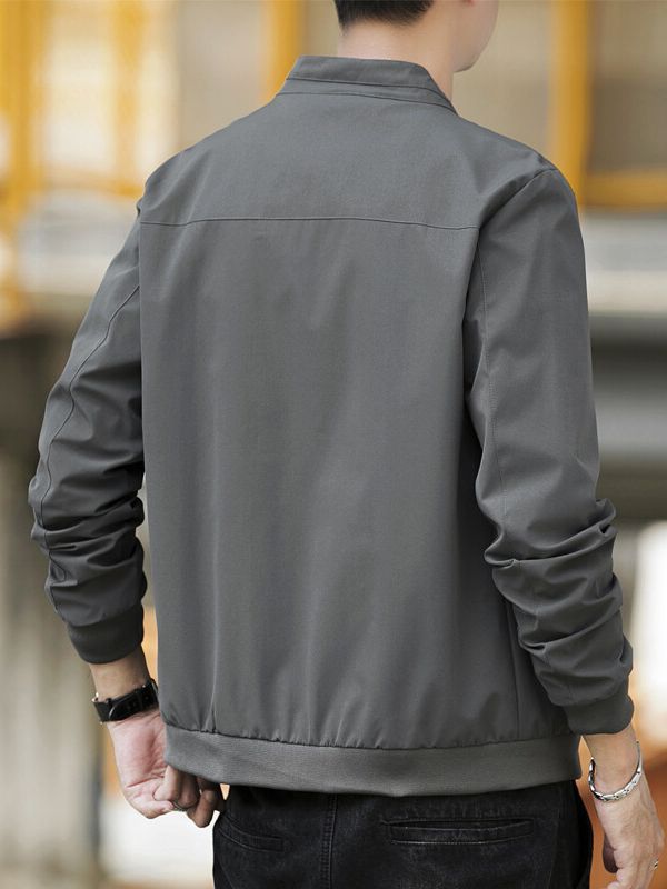Herren Übergangsjacke Leicht Mit Hochem Kragen Praktisch
