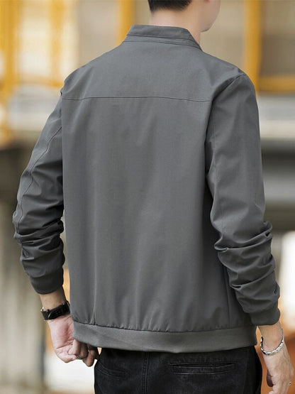 Herren Übergangsjacke Leicht Mit Hochem Kragen Praktisch