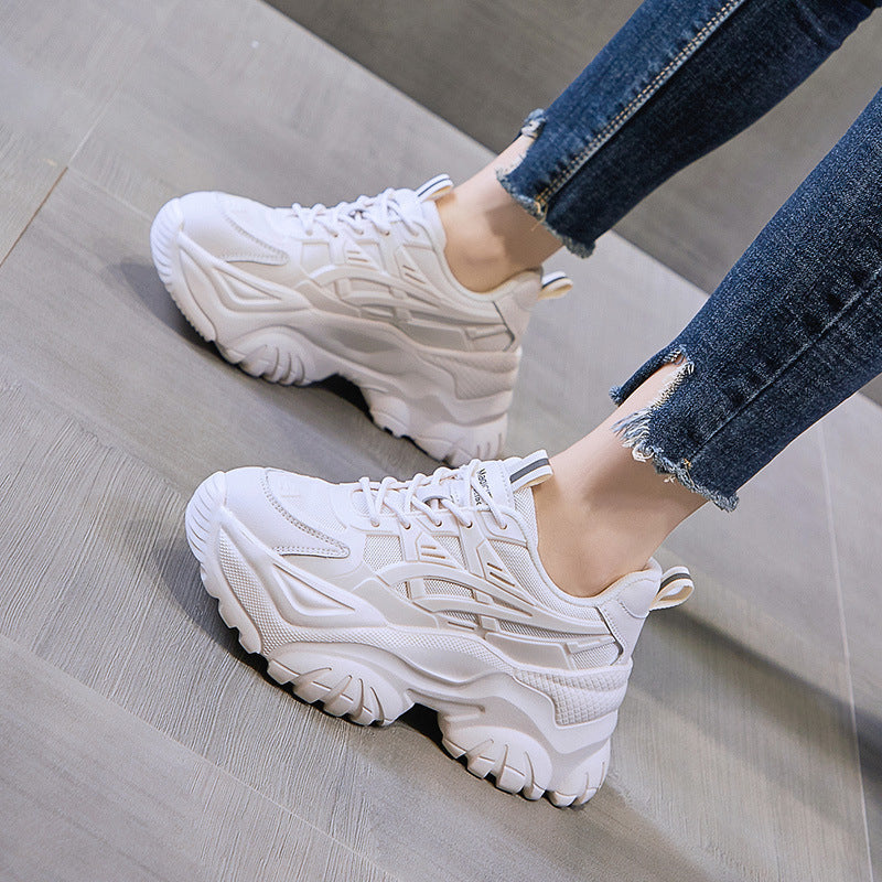 Damen Sneaker Chunky Bequem Dämpfung robust