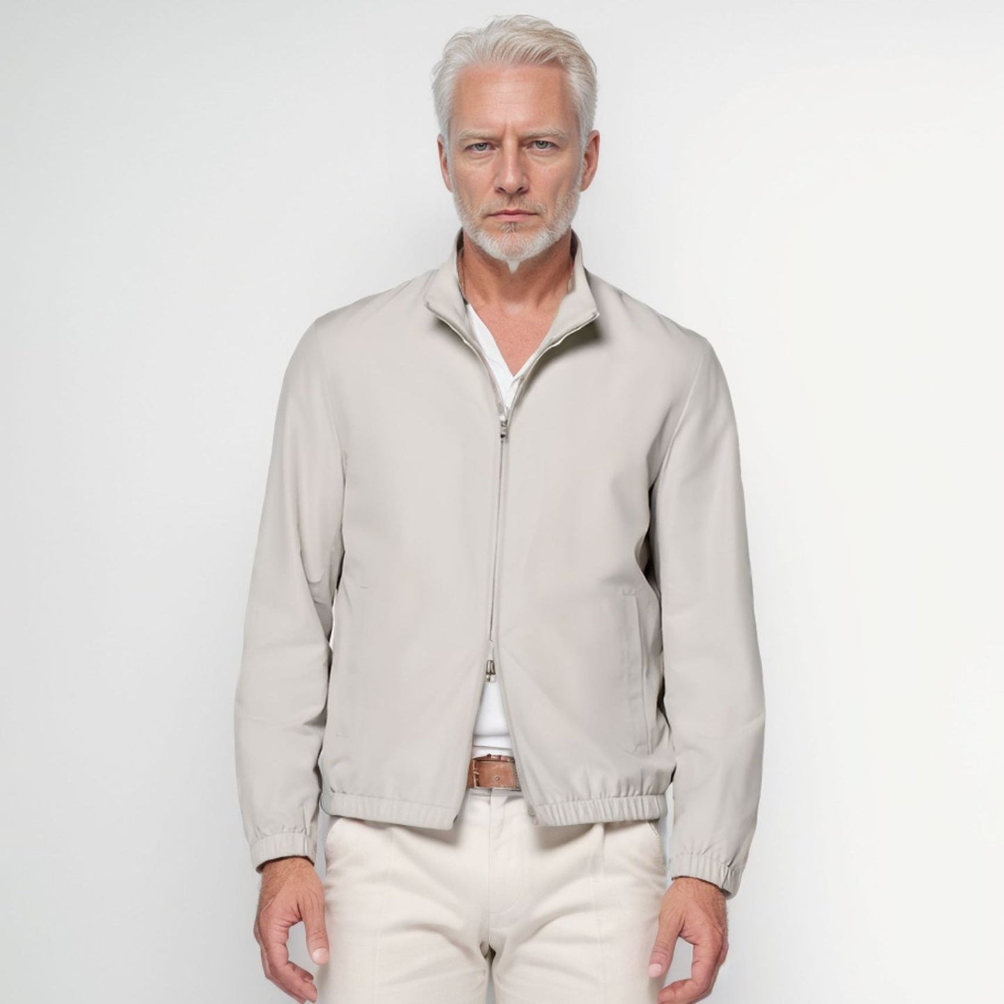 Herren Übergangsjacke Elegant mit Hochkragen Modern