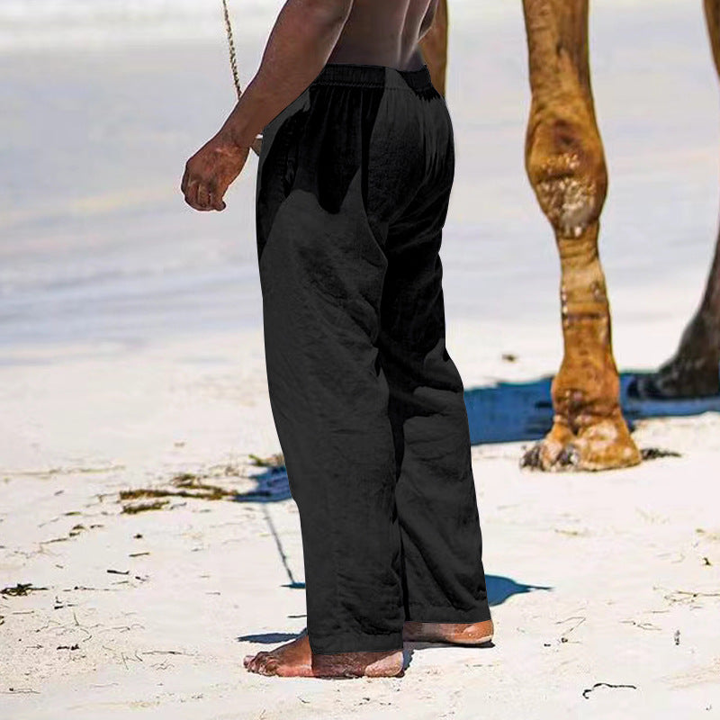 Leinenhose Herren Leicht und Bequem Sommerhose