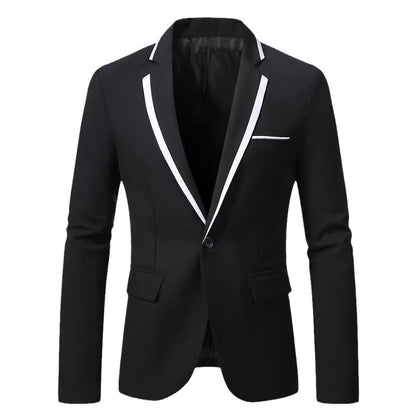 Herren Anzug Elegant mit Kontrastrevers Modern Slimfit