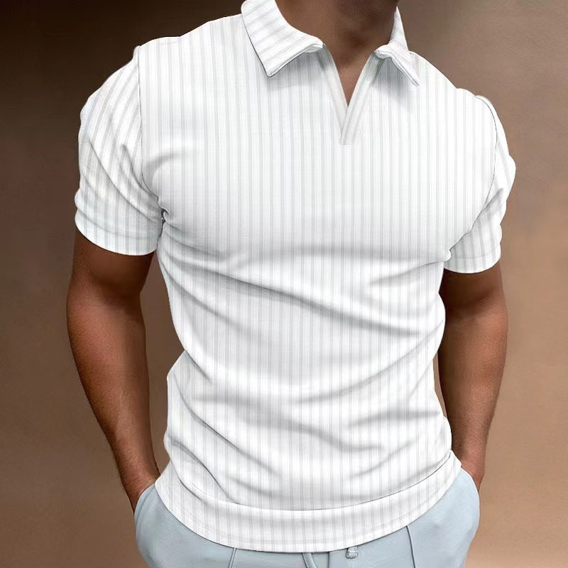 Herren Polo-Shirt Streifenmuster Modern Sportlich