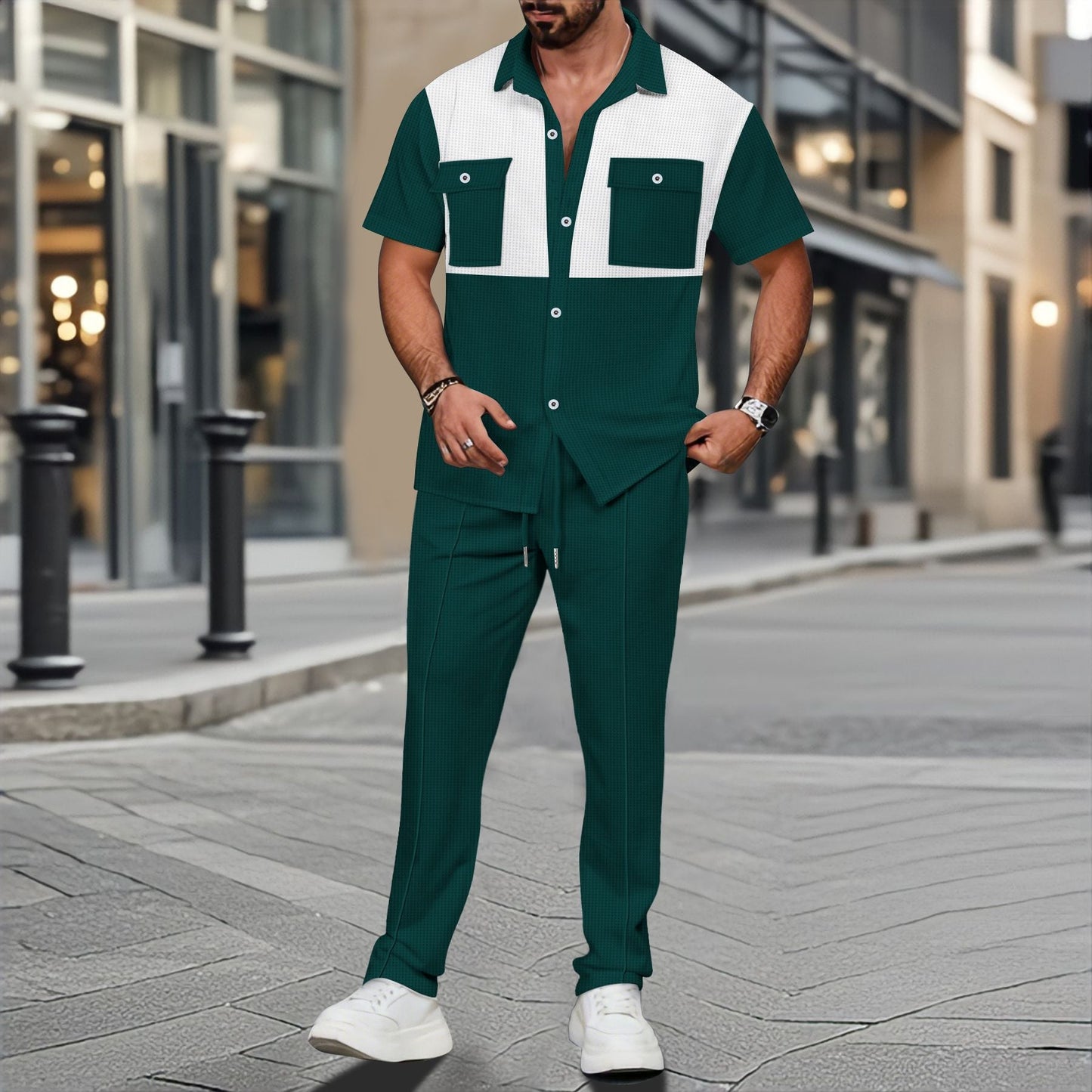 Herren 2-teiliges Set Lässig Modern Berlin Style