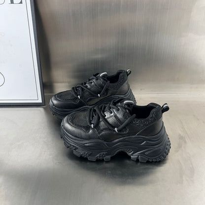 Damen Sneaker Sportlich Chunky atmungsaktiv Rutschfest