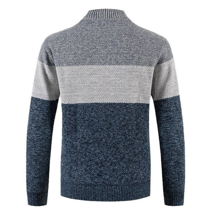 Herren Strickjacke Modern mit Struktur und Rollkragen