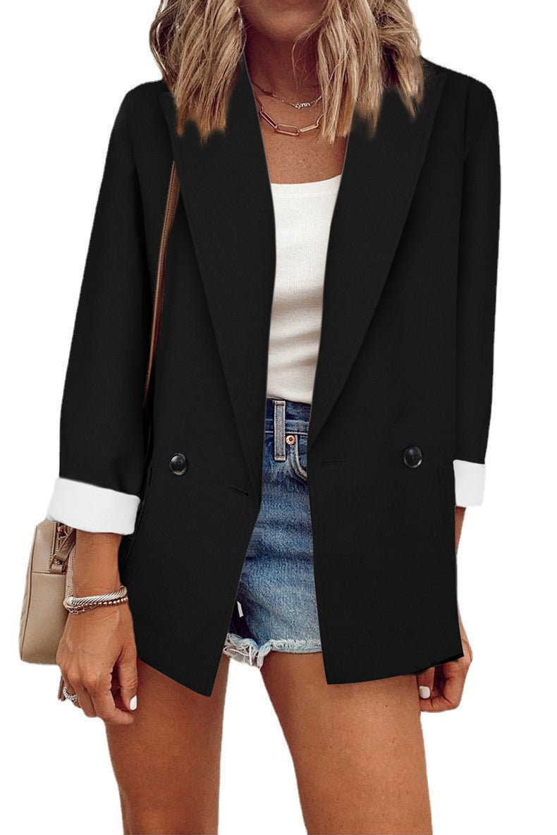 Damen Blazer Oversized Elegant Schlicht Modern