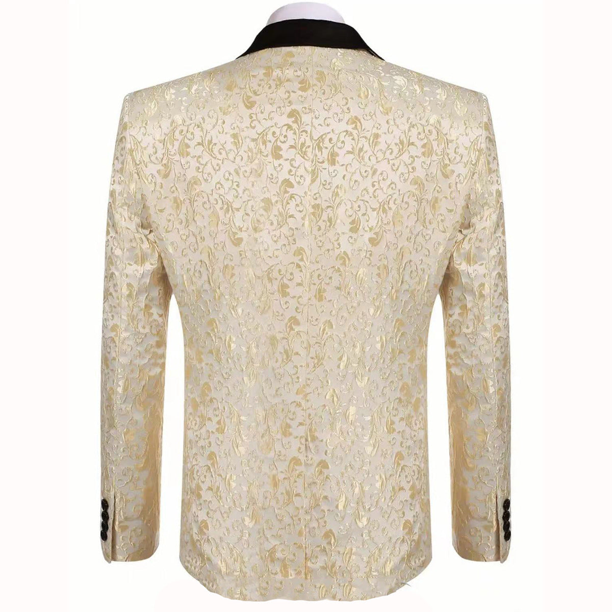 Herren Blazer Pailletten Jacke Glamour Floral Design