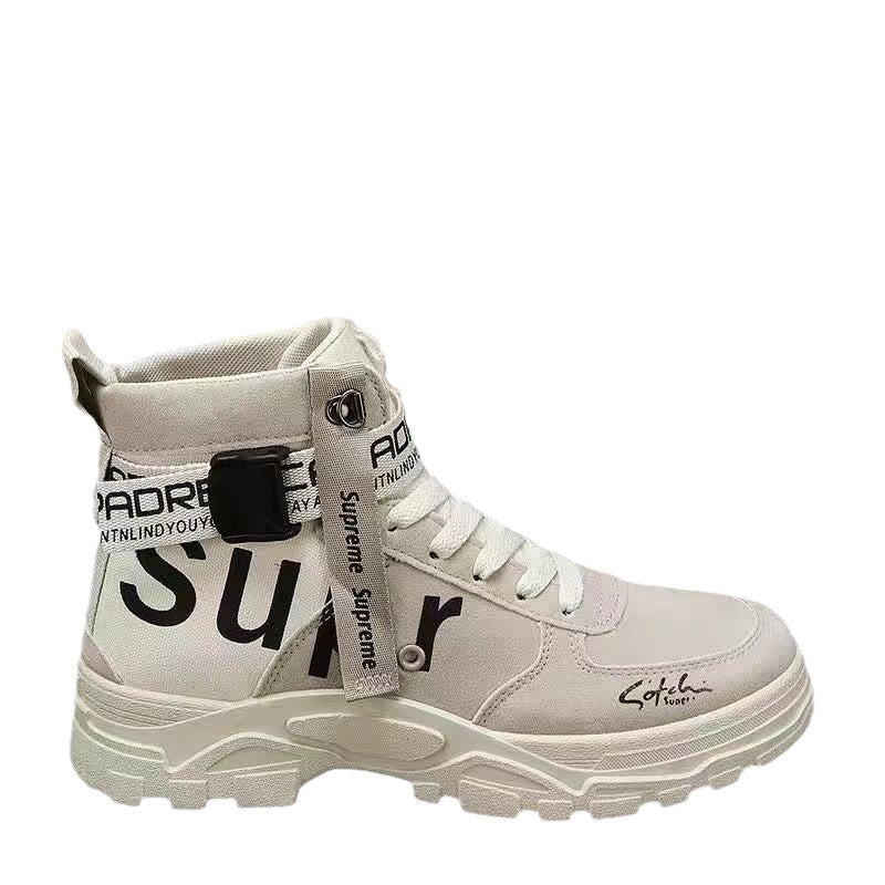Damen Sneaker High-Top Knöchelriemen Verstellbar Trendy Damenmode