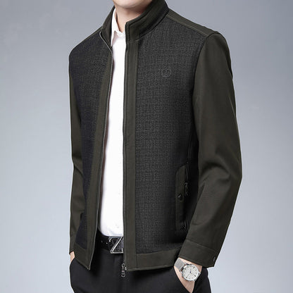Herren Freizeitjacke Elegant Mit Strukturiertem Design