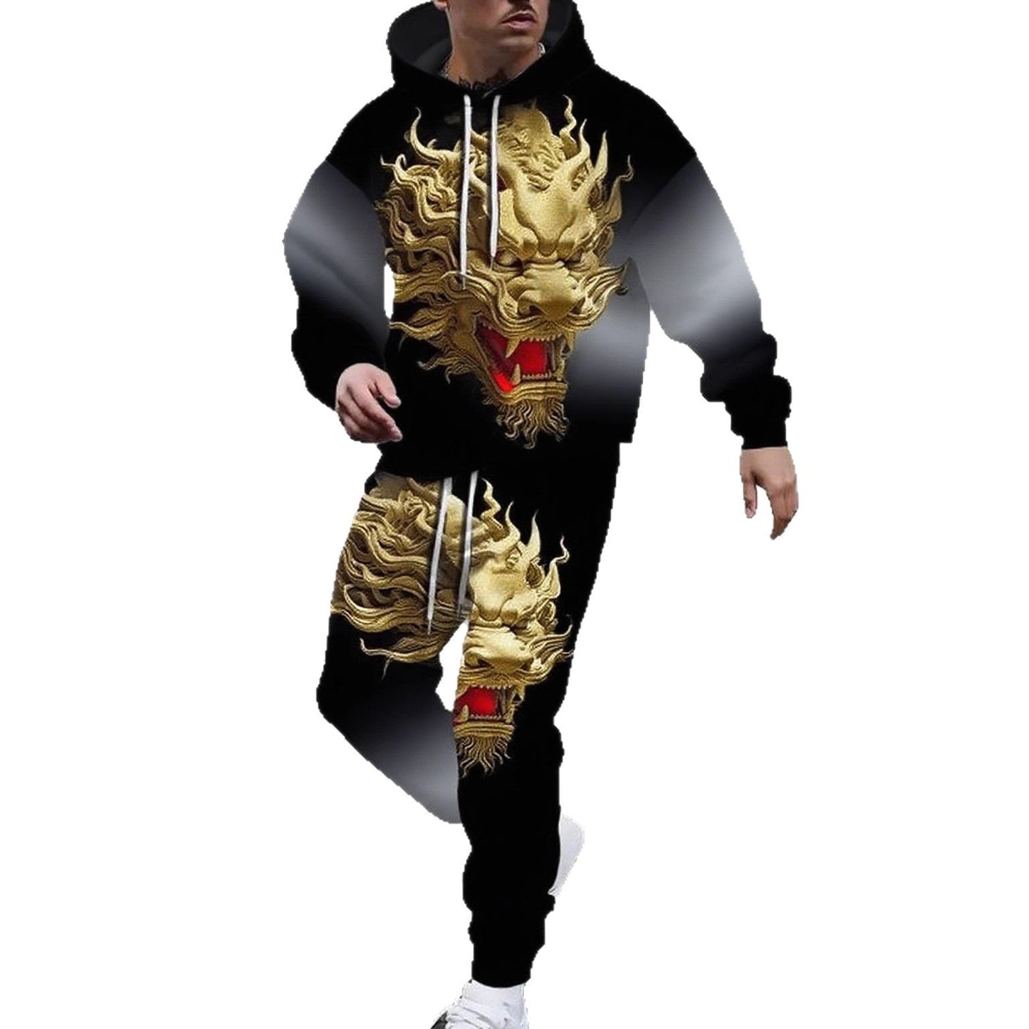Herren Hoodie Set mit coolem Grafikdesign Berlin Streetwear