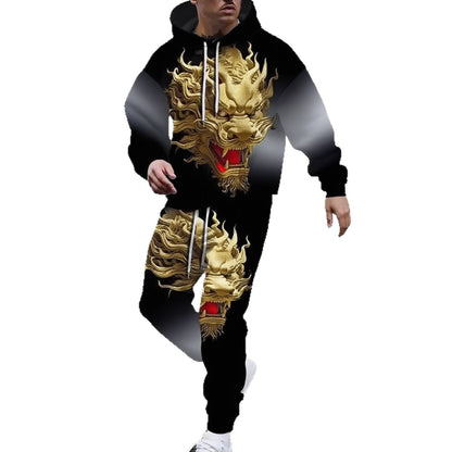 Herren Hoodie Set mit coolem Grafikdesign Berlin Streetwear