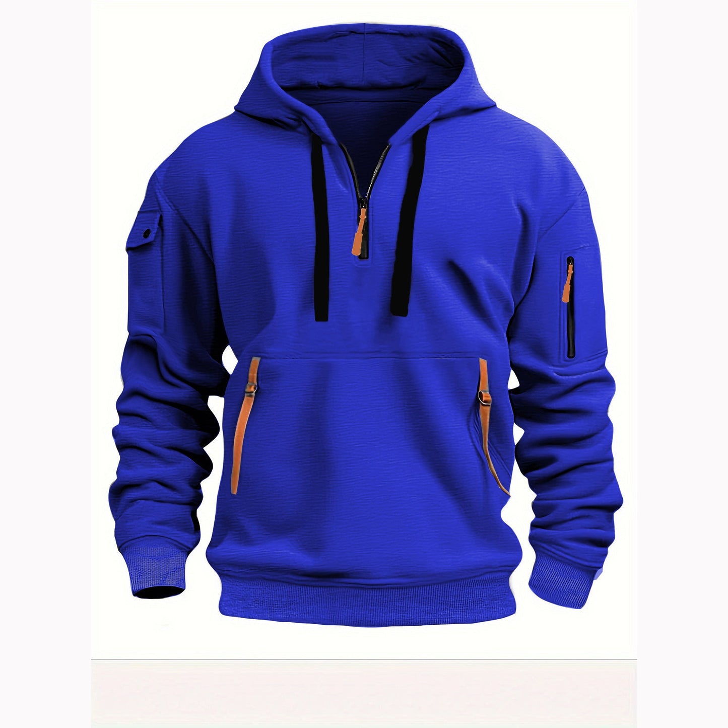 Herren Kapuzenpullover Lässig mit Reißverschlusstaschen