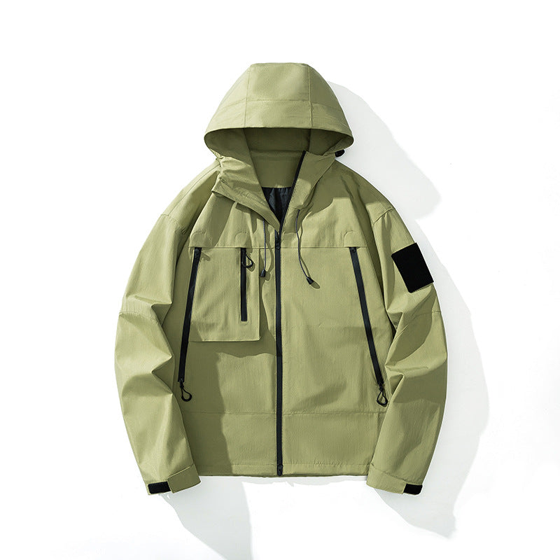 Herren Outdoorjacke Multifunktionsjacke mit Taschen Wasserdicht - BerlinGlamour