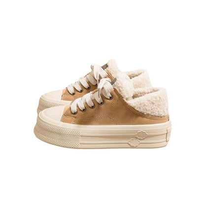 Damen Sneaker Warm Kuschelig Hoher Kragen Winter