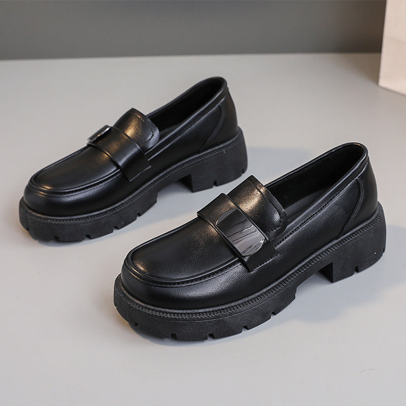 Damen Loafers Elegante Blockabsatz Schuhe Frauen