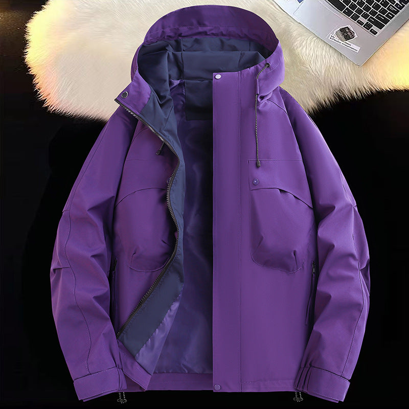 Herren Funktionsjacke atmungsaktiv wasserabweisend mit großen Taschen