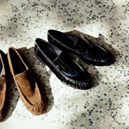 Damen Loafers Elegante Rüschenschuhe Damenmodell