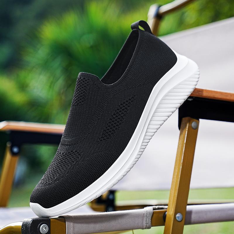 Damen Sneaker Sportliche Slip-On Schuhe Atmungsaktiv