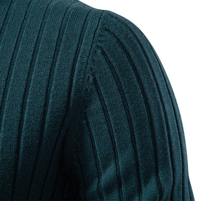 Herren Pullover Rollkragen Feinripp Modern