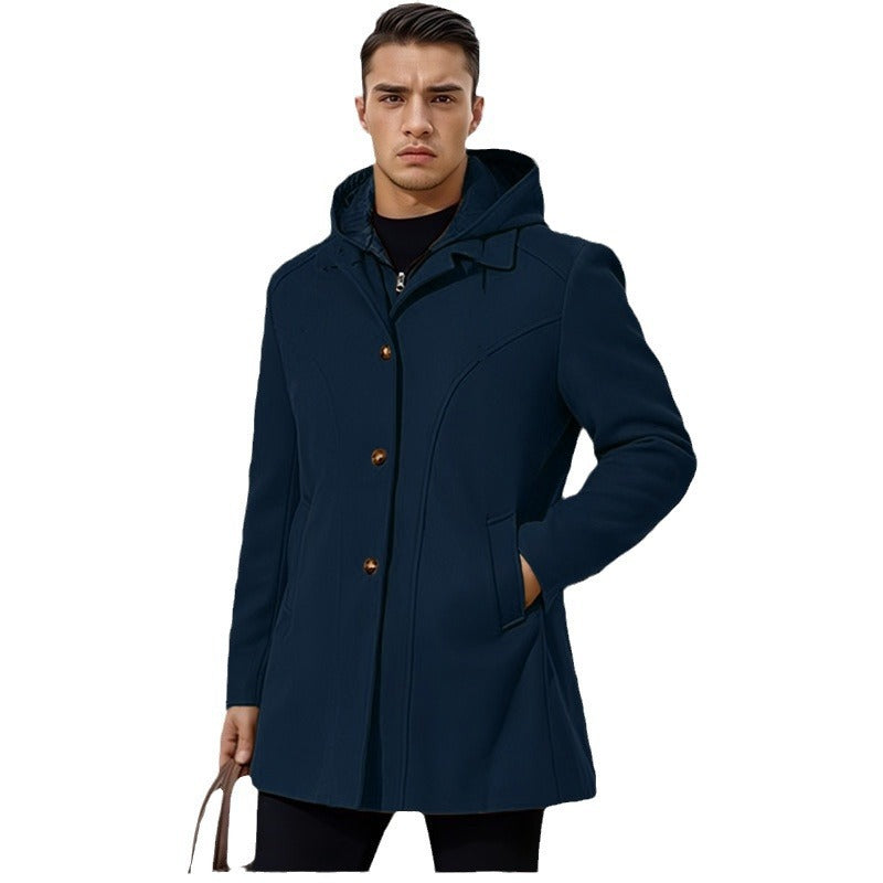 Herren Übergangsjacke Kapuze Modern Urban Style